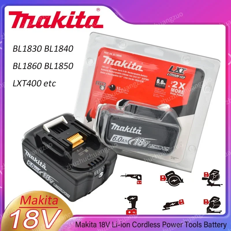 

Genuine 6.0Ah makita BL1860 18V Battery Power Tools Li-ion Replacement LXT BL1850 BL1840 for 18V Screwdriver with BMS TPCELL 18V