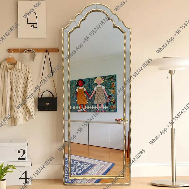 XX Modern Light Luxury, Fitting Mirror, Special-shaped Beads, Full-body Mirror, Clothing Store Fitting Mirror, Home Bedroom Floo