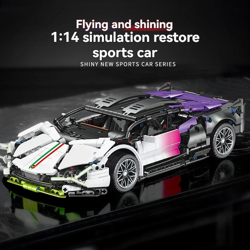 Technische 1:14 Bouwstenen Auto Stad Snelheid Auto Luxe Auto Power Motor Racing Voertuig Speelgoed Verjaardag Halloween Kerstcadeaus