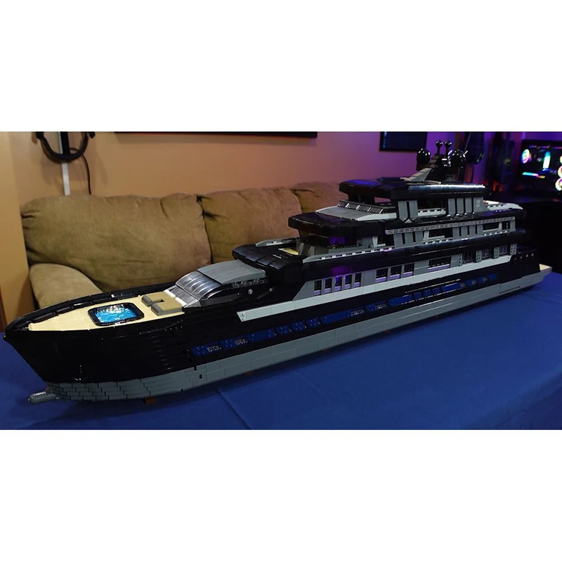 Moc Mattoni da costruzione Grande modello di yacht di lusso Tecnologia Modulare Famoso modello di nave Blocchi Regalo Giocattolo di Natale Set fai da te Assemblaggio