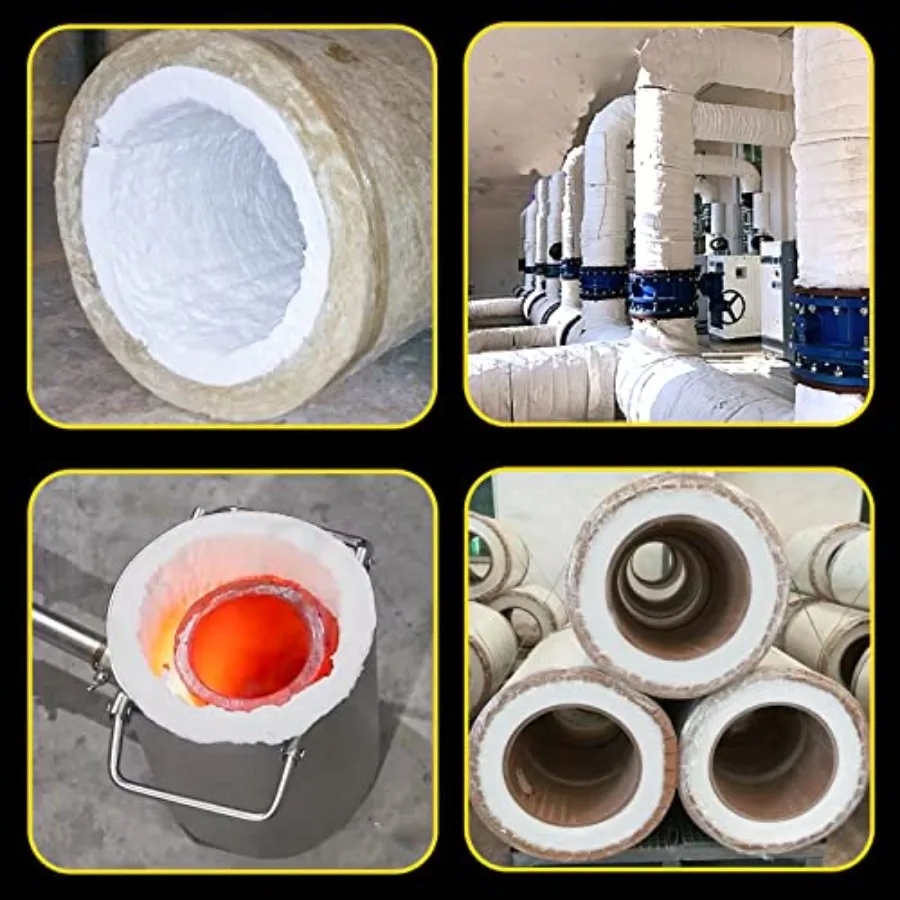 32x24x1 بطانية ألياف السيراميك السميكة مقاومة للحريق العزل يربك تصنيف على 2400F مقاومة درجات الحرارة العالية لمواقد الفرن كيل