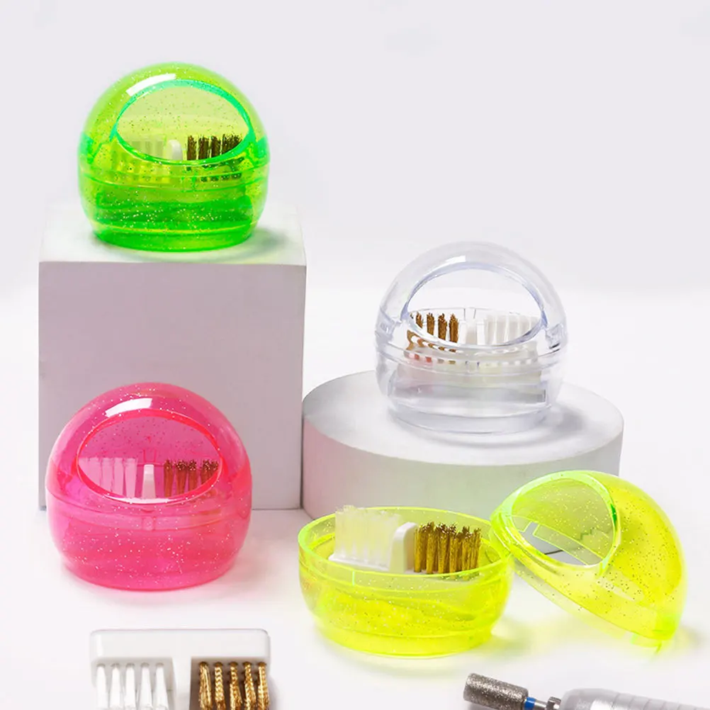 

1Set Nail Drill Cleaning Brush Box Detachable Nail Tool Manicure Drill Bit Cleaner Polish Tool Kit Manicure Supply