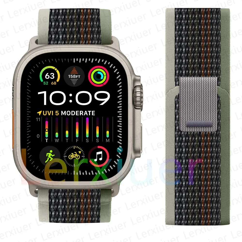 Trail Loop Armband für Apple Watch Ultra 4 3 2, 49 44 40mm 45mm 41mm 42mm, Armband für iWatch Series 7 6 5 SE3 8 9 10 11 12 46mm – Detail 2