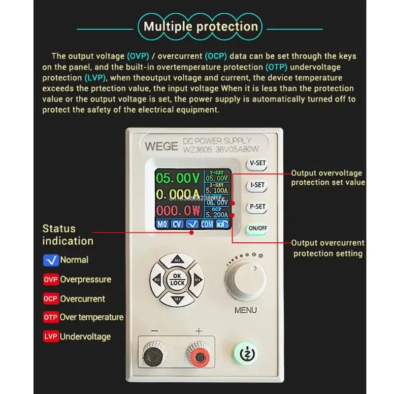 Anti-reverse Charging for DC Power Supply Adjustable for DC Power Supply Mini Lab for Bench Power Supply Auto Dropship