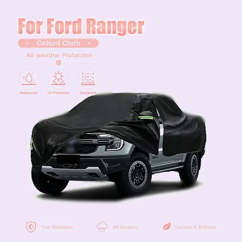 

For Ford Ranger Full Car Cover with Side Zipper - Waterproof Dustproof UV Sun Protection All Weather Outdoor Cover
