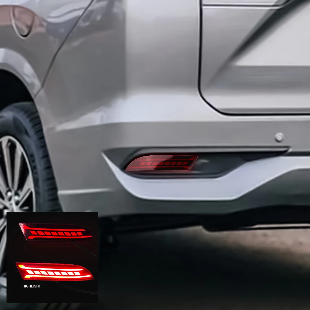 

2 шт., задние противотуманные фары, тормозной фонарь, задний бампер для Toyota Avanza 2015, 2016, 2017, автомобильный отражатель, лампа для украшения автомобиля
