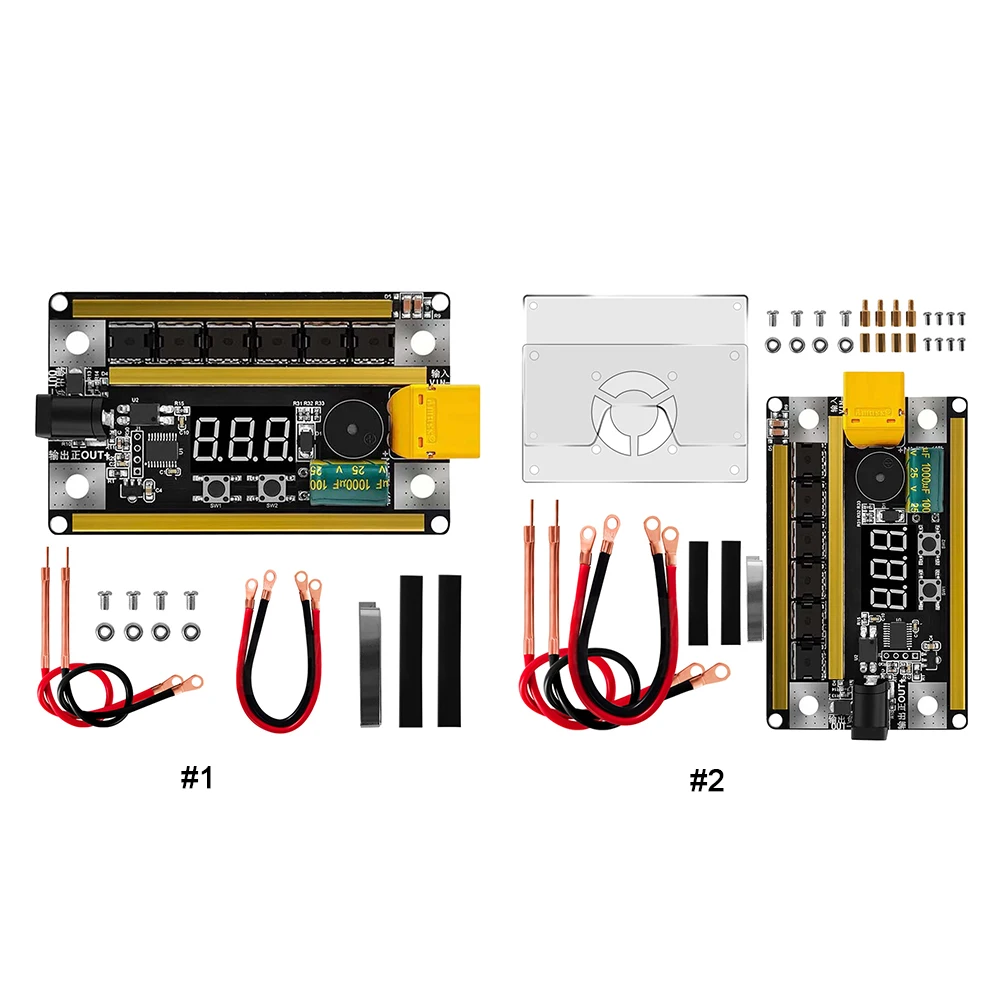 GX591 DIY Spot Welder Set Support Welding 0.1mm-0.2mm Nickel Sheet 12V Spot Welder Control Board 18650 Battery Spot Welding Tool