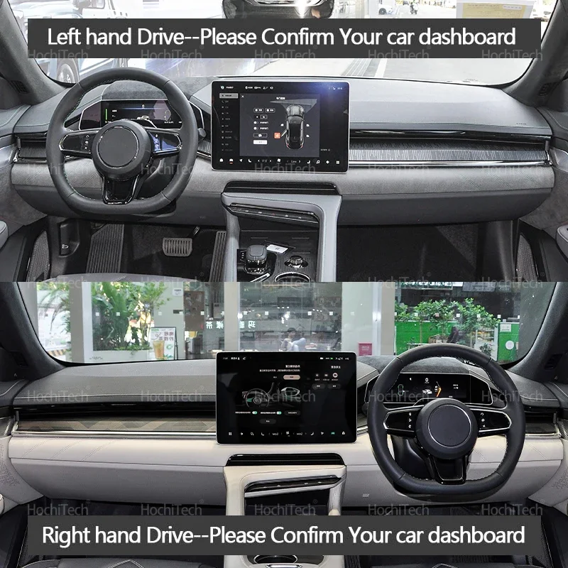 تصفيف السيارة جلد الغزال أسود/بني داشمات غطاء لوحة القيادة وسادة داش حصيرة السجاد ل ZEEKR 001 FR 2021 2022 2023 2024 2025 #2