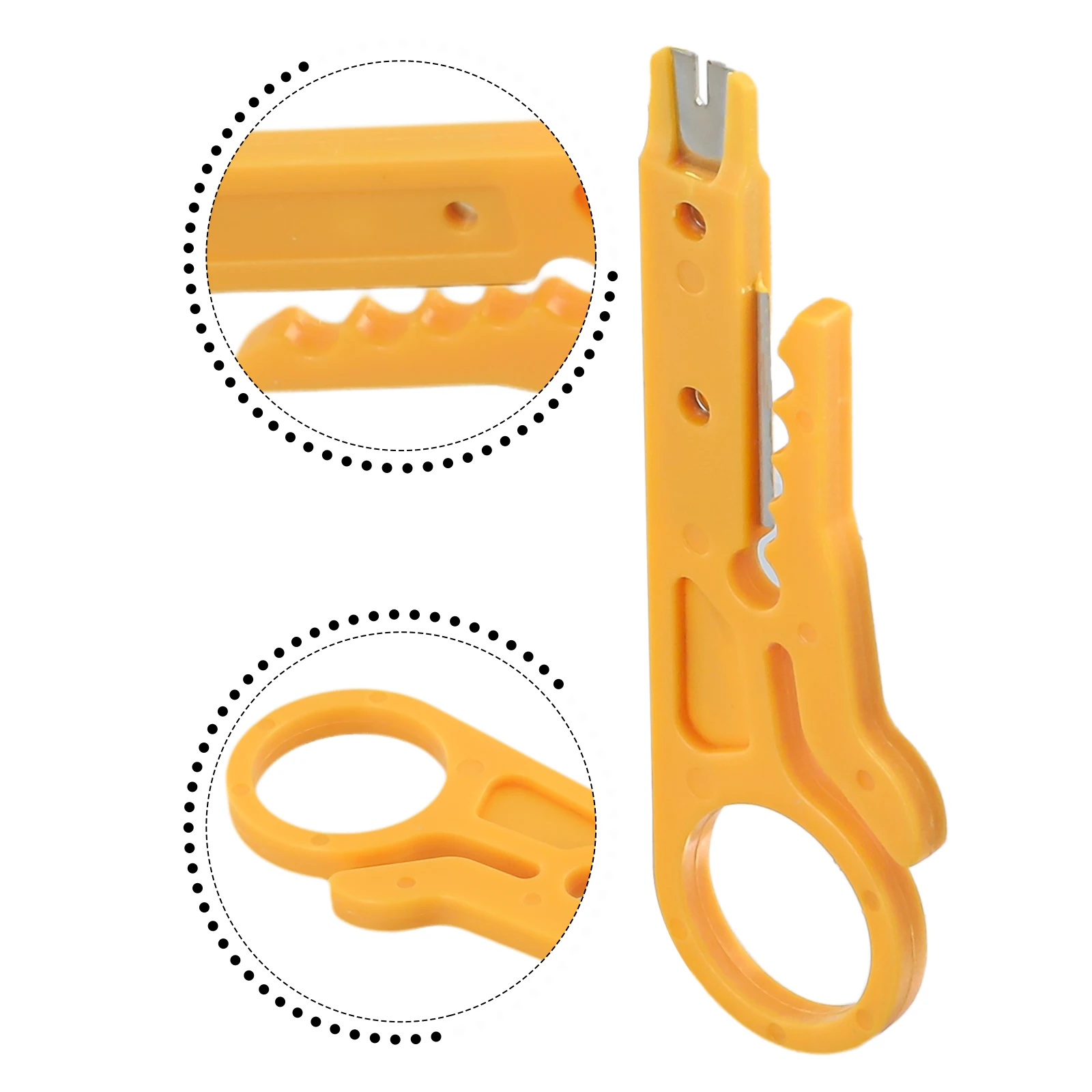 1pc Yellow Portable Multi Function Electric Stripping Blade Rimper Plier Cable Wire Striper Safety Strip Twisted-pair