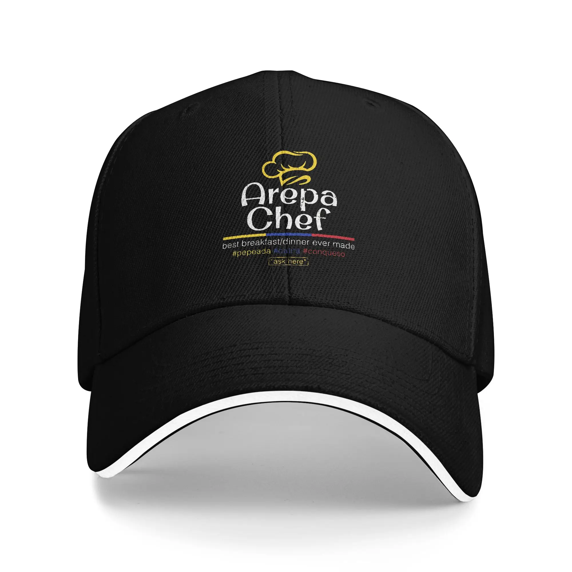 Gorra de Béisbol con Diseño de Arepa, Cocina Sudamericana de Venezuela, Gorra Trucker de Moda, Unisex, para Verano, Estilo Kpop Rock