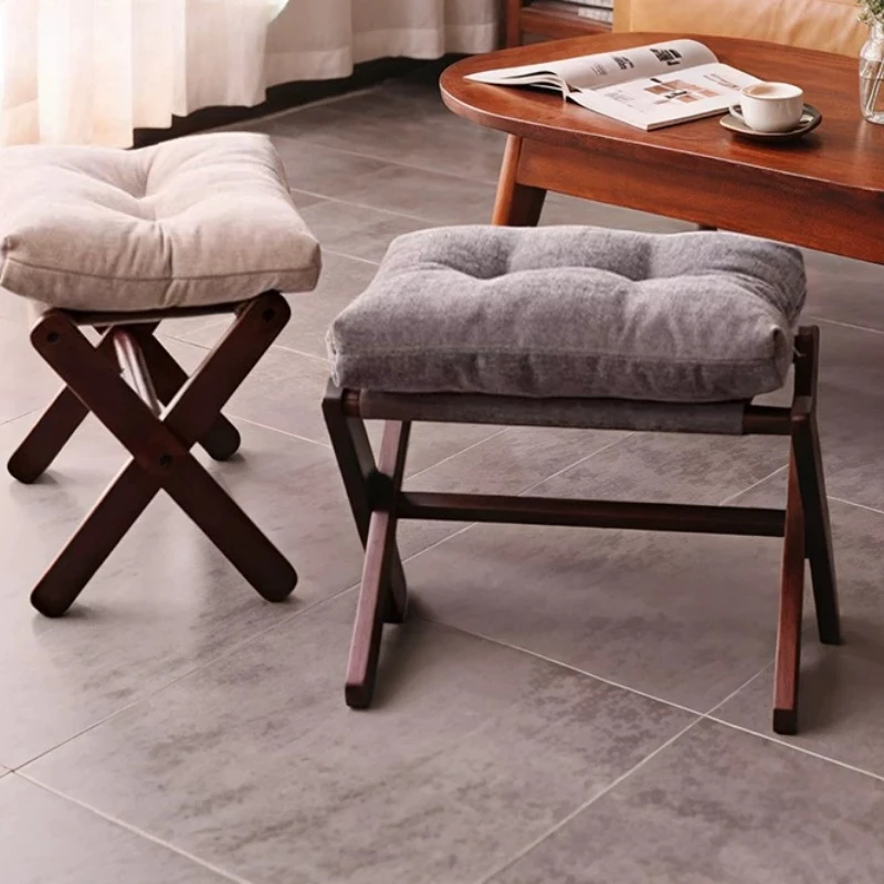 Luxury Shoemaker Foot Stool Nordic Elegant Lounge Office Foot Stool Dressing Tble Bedroom Foot Rest Under Desk Home Furniture