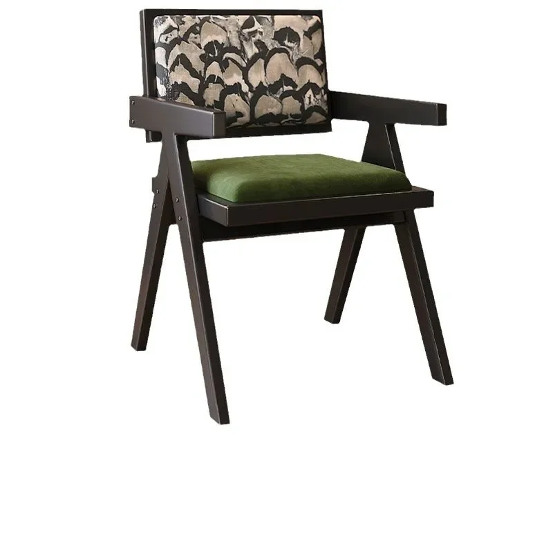 Retro style soft bag K chair, home restaurant modern light luxury chair Internet celebrity designer model