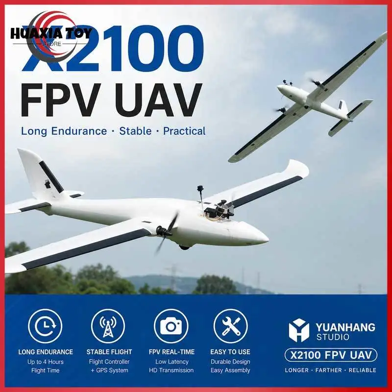 X2100 Fpv Fixed Wing Drone Dual Motor Aerial Photography Rc Airplane Model For Adult Hobby