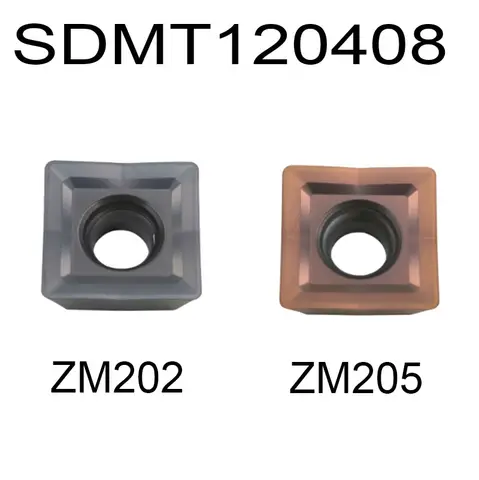 10PCS SDMT120408 SDMT 120408 카바이드 인서트 고속 피드 밀링 인서트 CNC 금속 선반 인덱서블 밀링 도구
