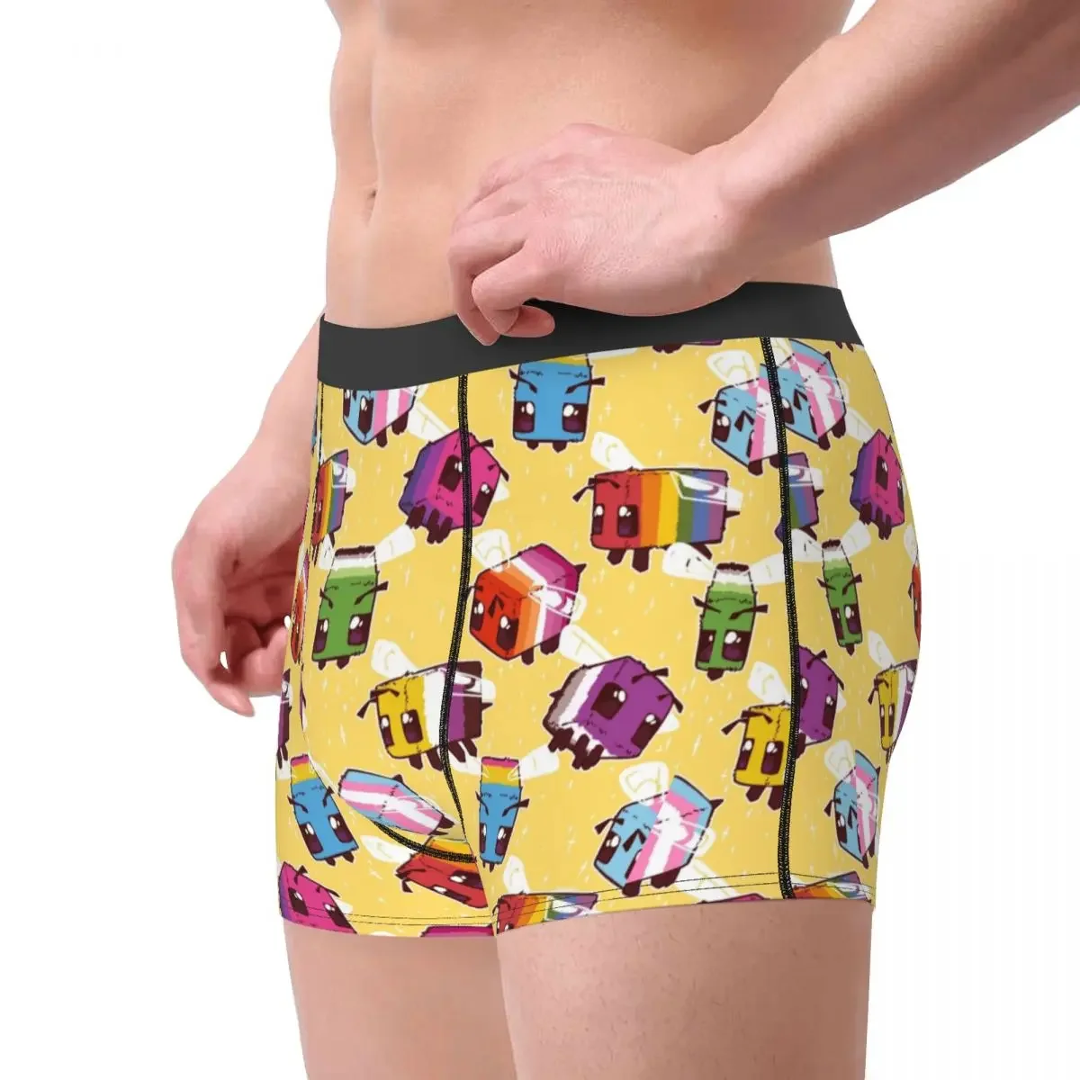 Men's Boxer Shorts Panties LGBT Bees Breathable Underwear Gay Pride Bisexual Lesbian Queer Male Humor Plus Size Underpants