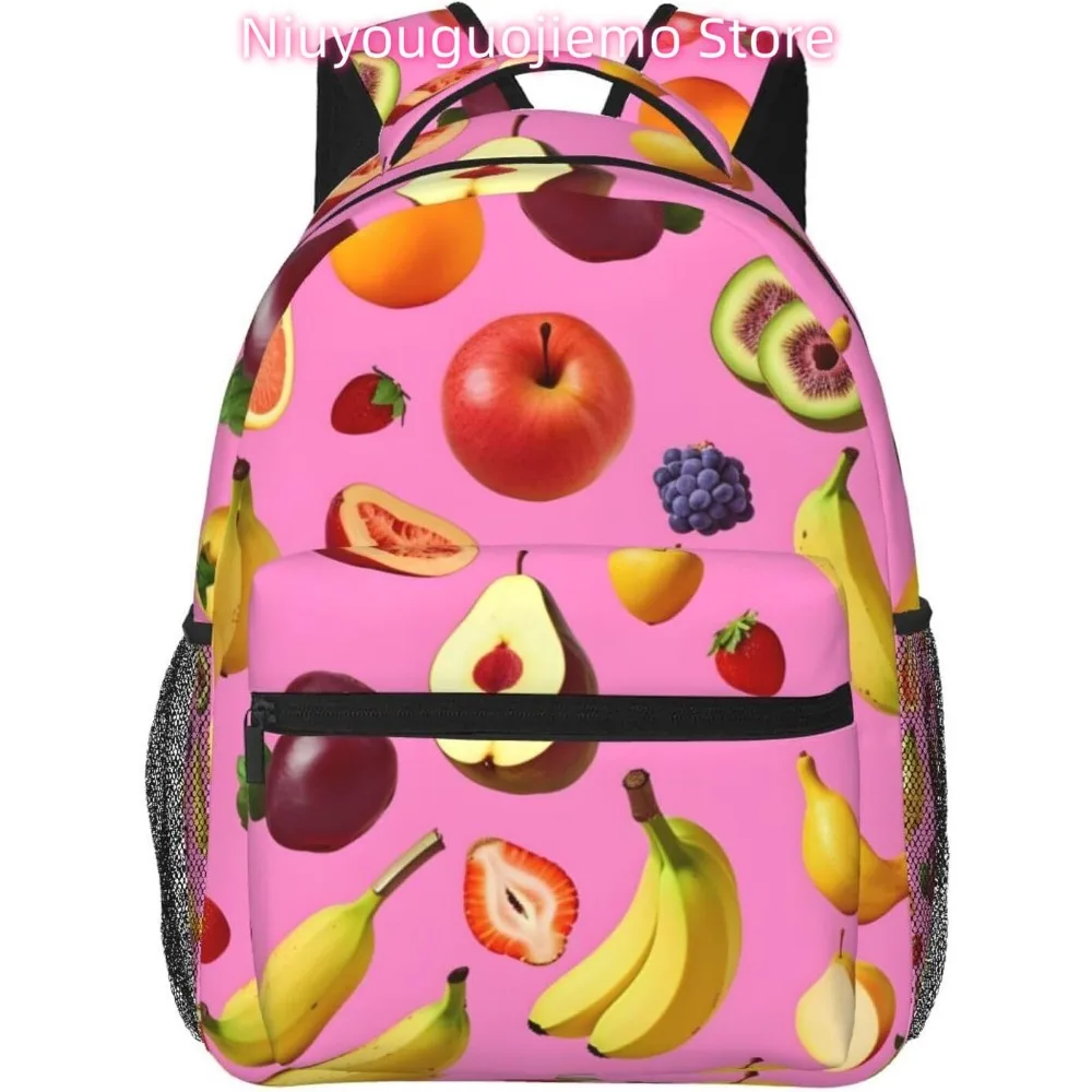 

Banana Apple Kiwi Pineapple Lightweight Laptop Backpack Lightweight Multipurpose Travel Casual Daypack Unisex College Backapcks