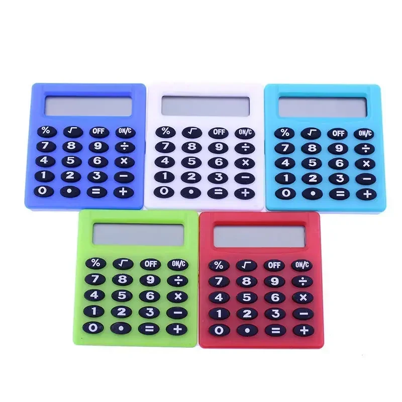 Desenhos animados Handheld Pocket Calculator, Mini Calculadora, Carry Extras, Escola e escritório Calculadora, Tipo de bolso, Baterias Coin