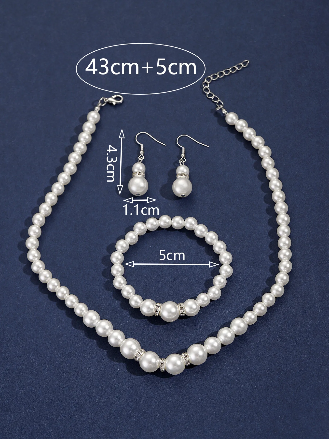 ZAKOL 4 Pcs Women's Pearl Jewelry Set Fashion Simulated Pearls Versatile Earrings Necklaces Bracelets Jewelry Set Gift image 6