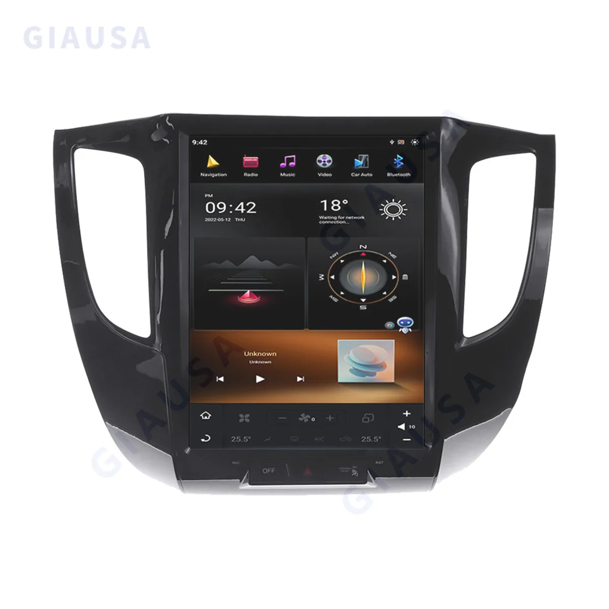 Tesla Screen For Mitsubishi L200 2015-2018 Car Radio Qualcomm Android12 Carplay Auto Stereo GPS Navigation Multimedia Video Play