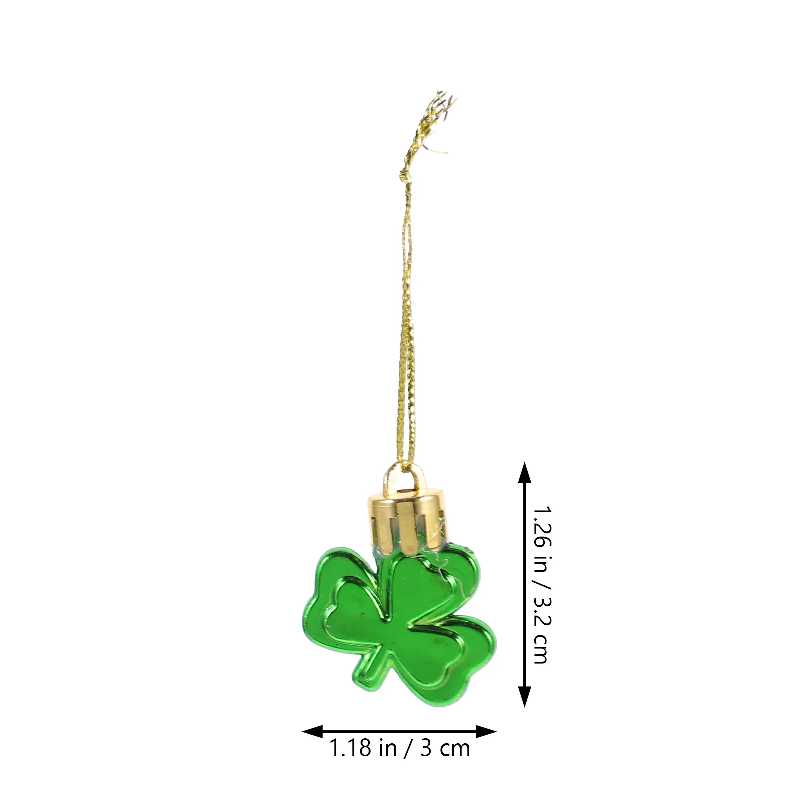 

15Pcs St Patrick's Day Shamrocks Hanging Decor Lightweight Plastic Clover Ornaments Party Favor Decorations Festival Scene