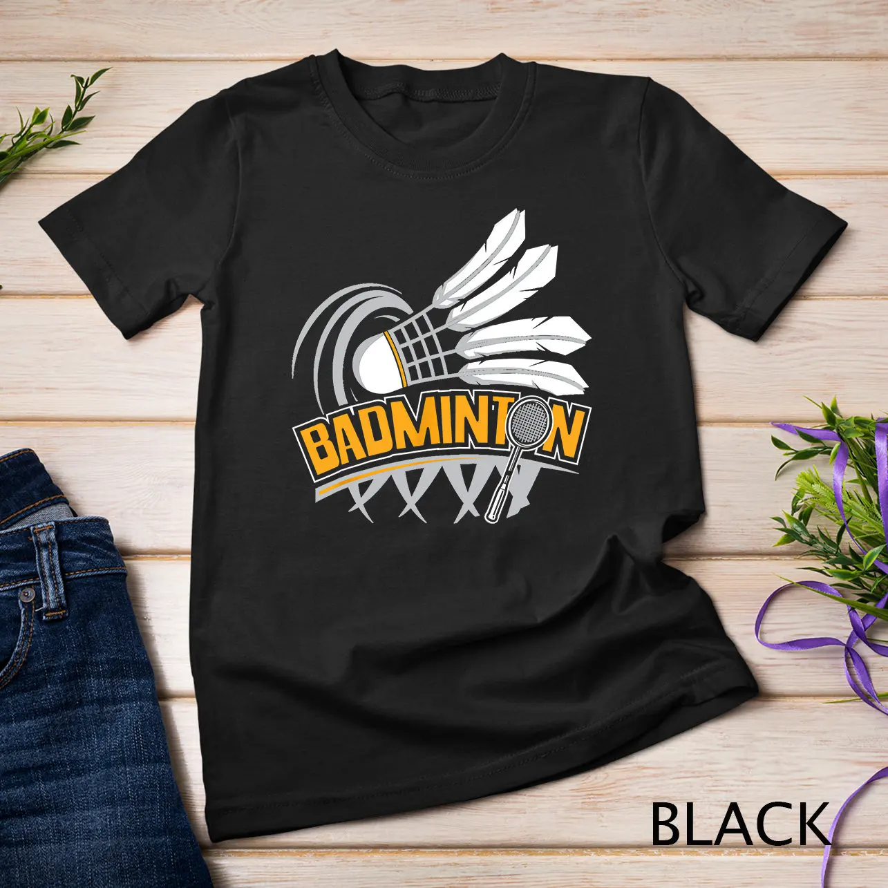 Badminton T Shirt Player Shuttlecock Birdie Sweat