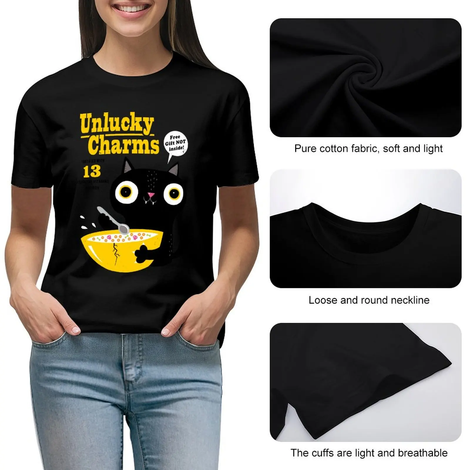 Unlucky Charms T-Shirt cute clothes Blouse aesthetic clothes white t-shirt dress for Women sexy