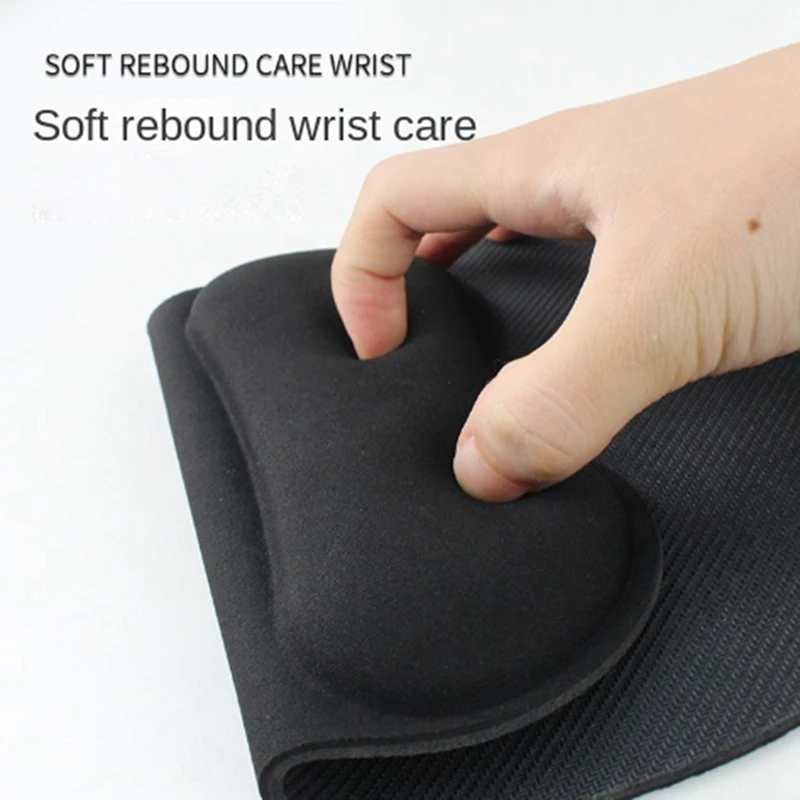 Tapis de souris en silicone pour clavier, support de poignet, mousse à mémoire de forme, solide, adapté aux jeux de bureau