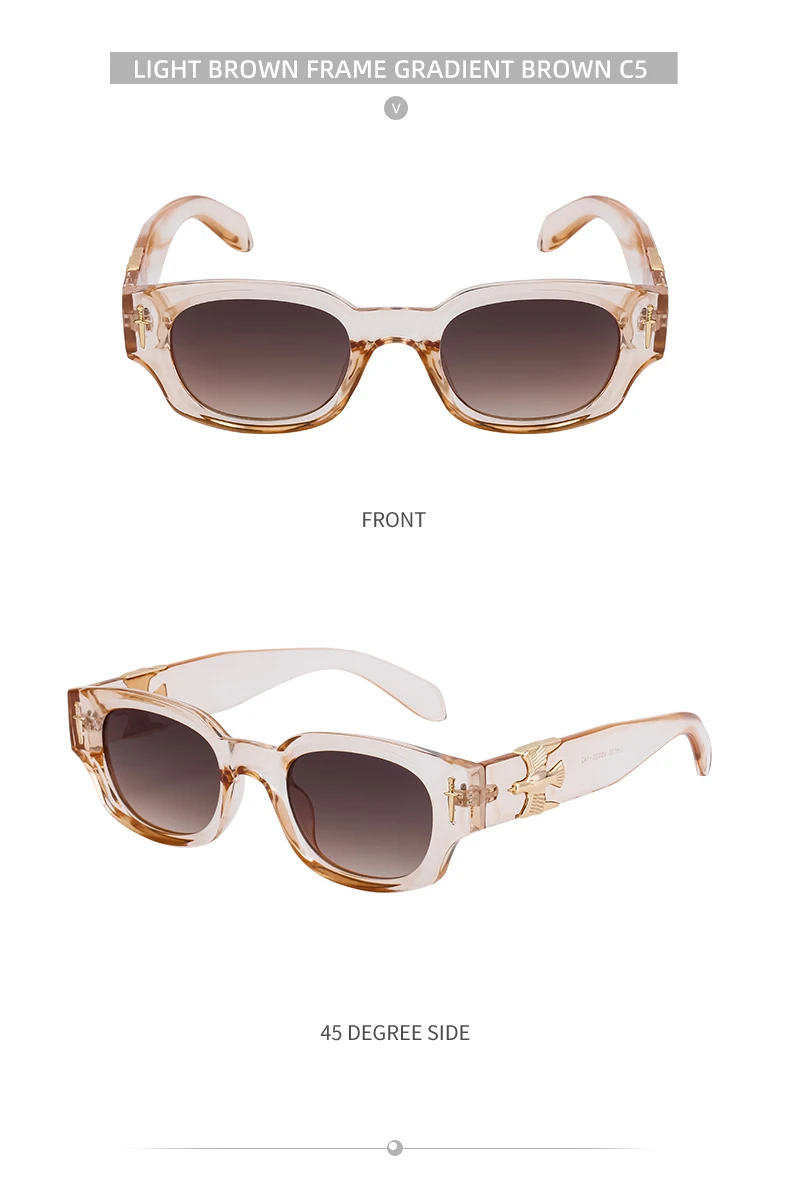 Punk Soaring Eagle Sonnenbrille Herren 2026 Luxusmarke Designer Mode Rechteckige Sonnenbrille für Damen Steampunk Shades Eyewear – Detail 15