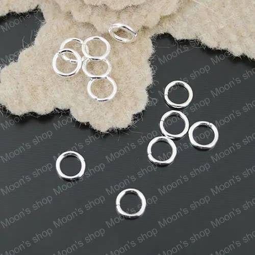 

(JM3124)Wholesale Diameter 8mm Thickness 1.2mm Silver color Iron Jump Rings Diy Fashion Jewelry Findings 50g Roughly 200 pieces