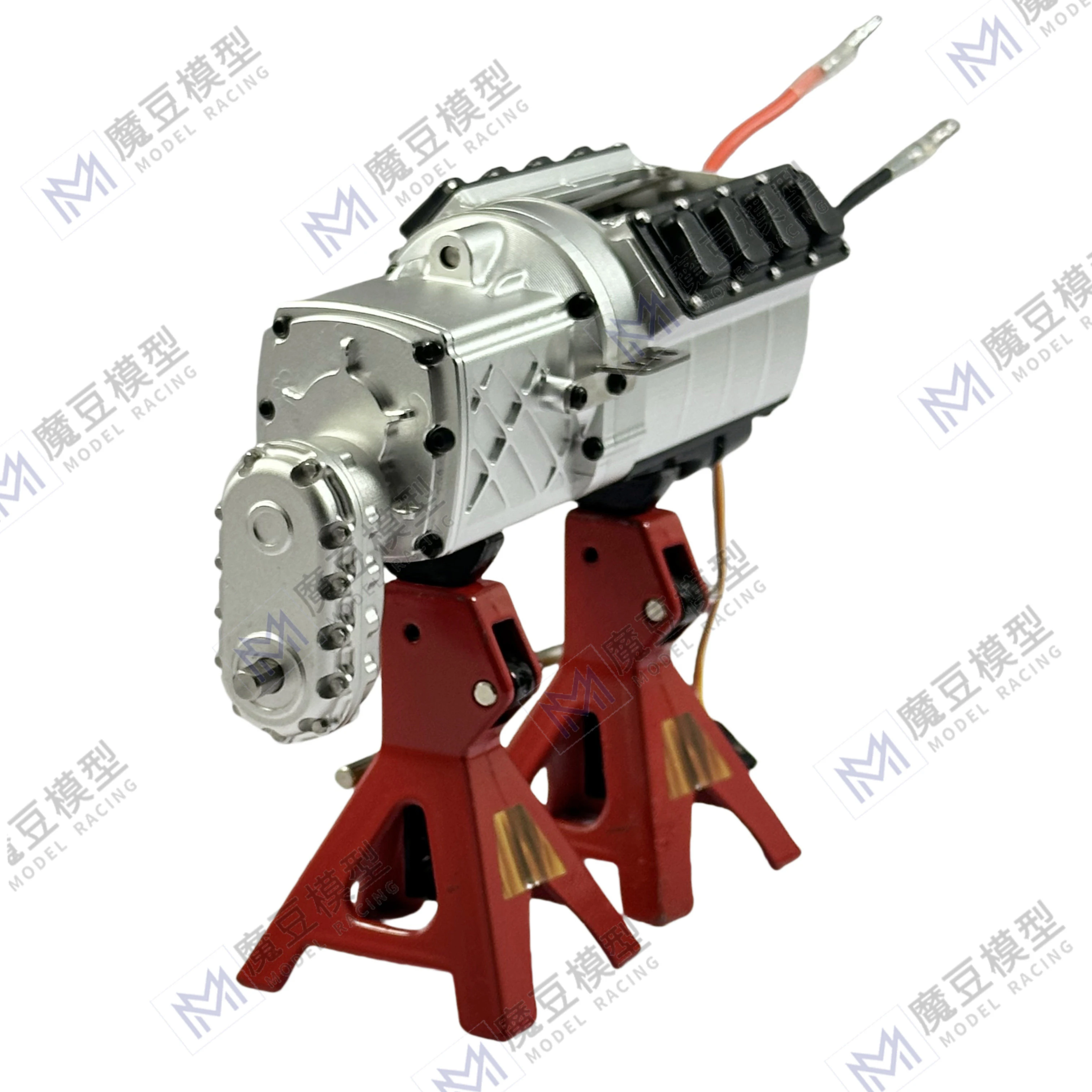 RC 1/14 Metall-Simulations-2-Gang-Getriebe mit Bürstenmotor für Tamiya Hydraulikbagger, Lader, Muldenkipper, DIY-Teile – Detail 1
