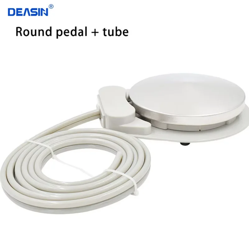 New Dental Foot Control Switch 2 Holes with Tube Pedal Dental Valve Dental Materials Dental Chair Unit