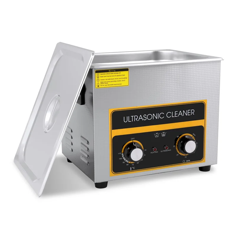 10L Ultrasonic Cleaner 240W Stainless Steel Bath Mechanical Timer 220V Industrial Lab Sonic Washer
