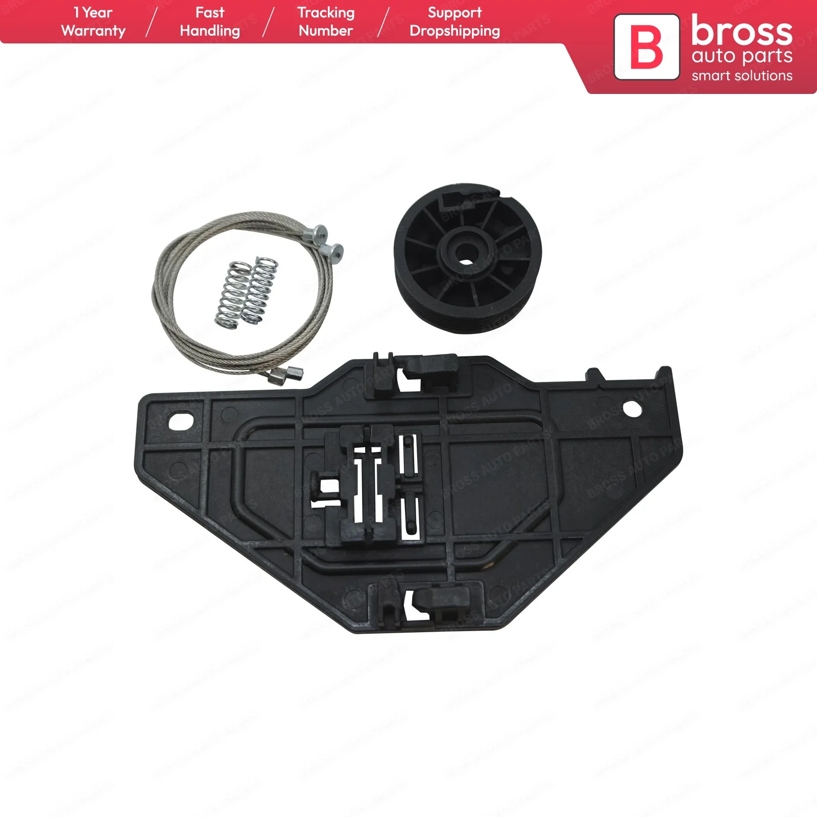 Bross BWR5260FBA Window Regulator Repair Set Front Right 402216E for Citroen C3 MK2 5 Door 2010-2013 Shipping From France