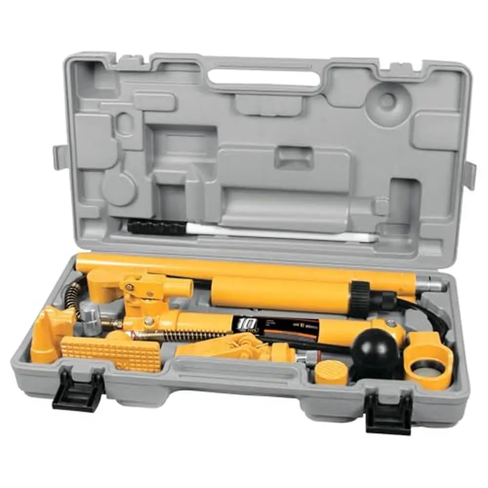 

Hydraulic Collision Repair Kit 20000 LB Capacity Jack Hose Spreader Ram Vehicle Service Professionals Case Included KitCompact