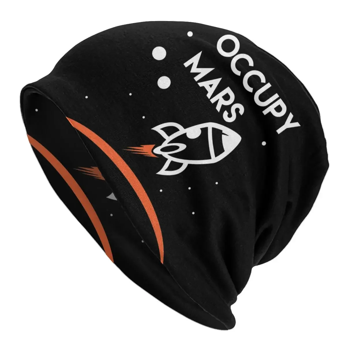 Occupy Mars 2026 Men Women's Beanie Hats Fly To The Moon Knitted Hat Hip Hop Earmuff Bonnet Street Skullies Beanies