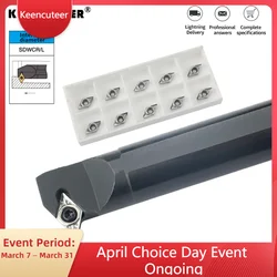 1pc S10K-SDWCR07  S16Q-SDWCR07 Internal Turning Tool Holder DCMT/DCGT Carbide Inserts Lathe Bar CNC Cutting Tools Set