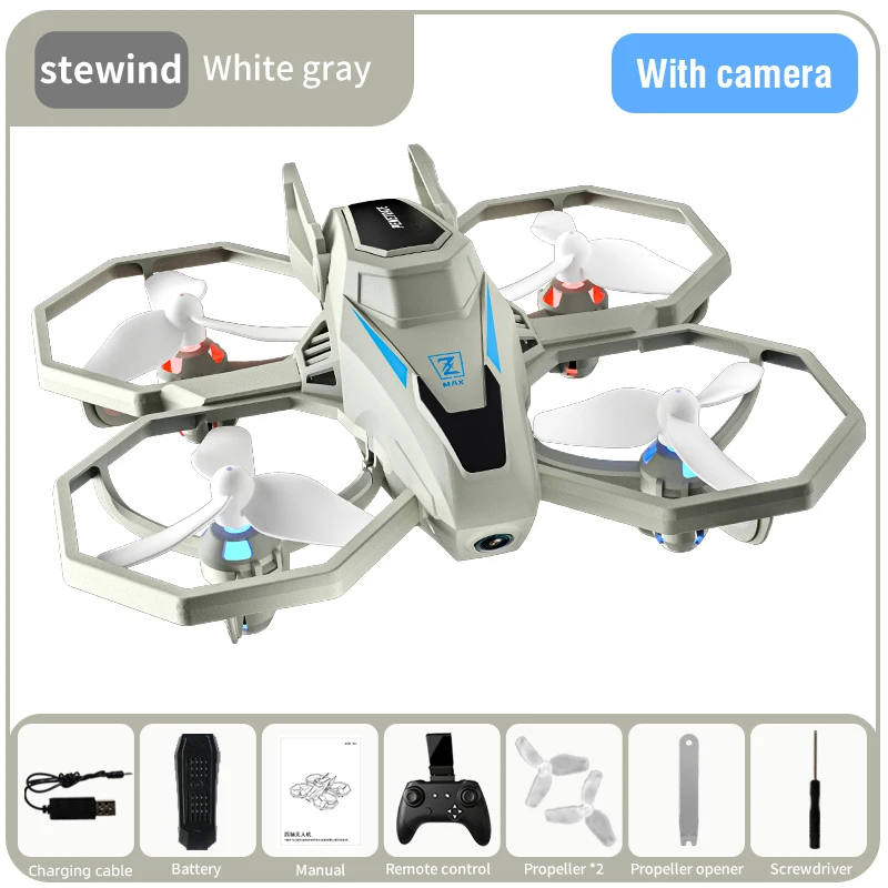 2.4G Remote Control Drone with WiFi FPV 8K Camera  4CH LED Lights Helicopter Aircraft RC Quadcopter Altitude Hold Boys Toy Gift