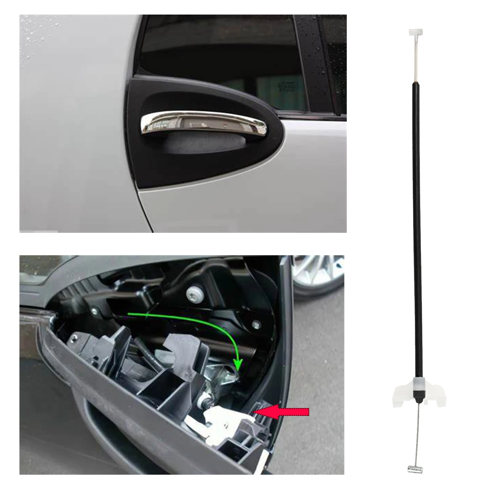 Reparación de Cable de manija de puerta Exterior delantera para Smart City Coupe 450 Cabrio W450 1998 - 2007 0001973V005 11341582 0001973v000000