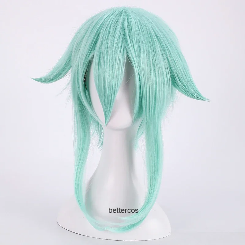 Sword Art Online Sword Sinon Cosplay Wig Asada Shino Blue Heat Resistant Synthetic Hair Wig Wig Cap