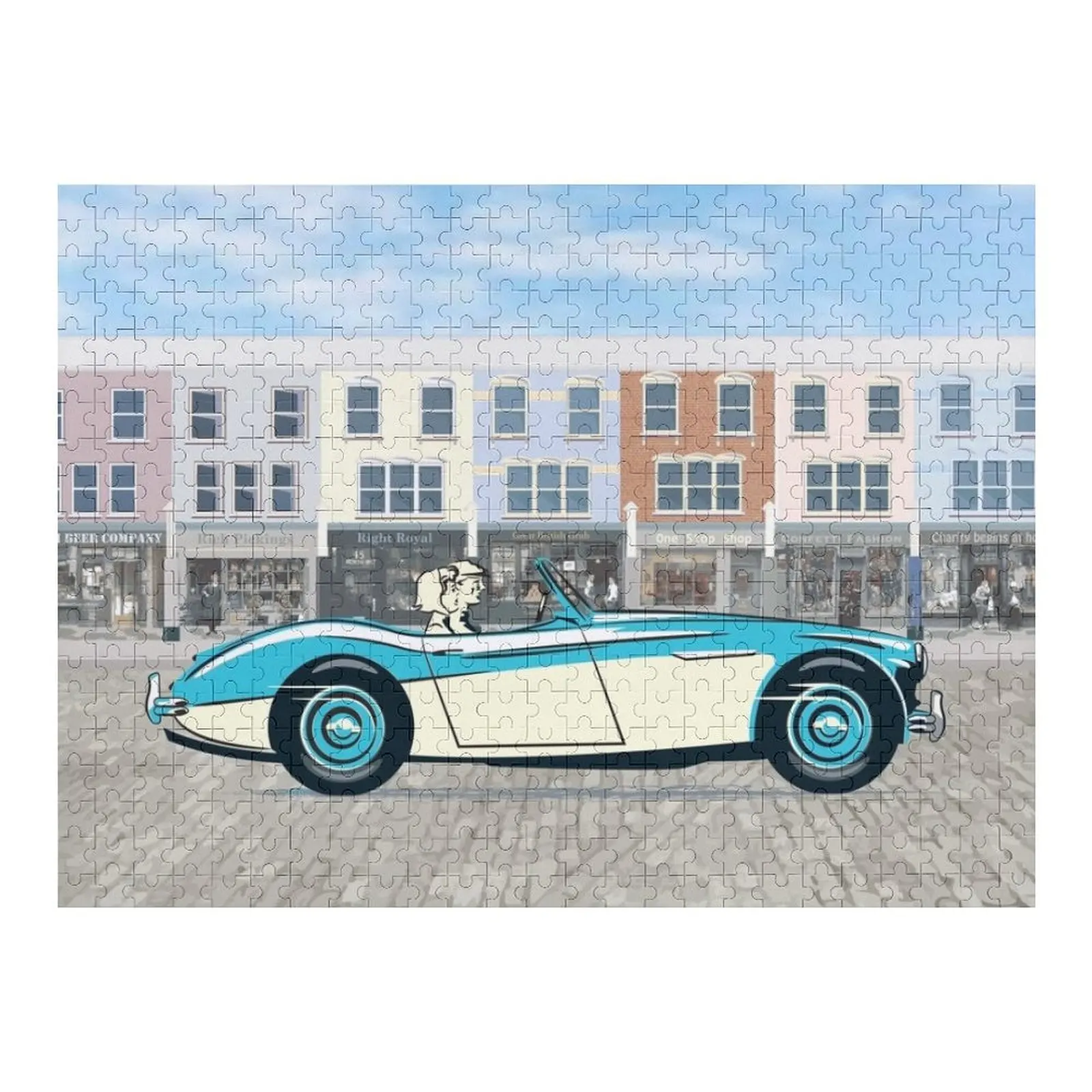 

Healey Blue over Ivory AH 3000 — в 1959, стиль запуска, продвижение, головоломка Woodens для взрослых, головоломка для детей