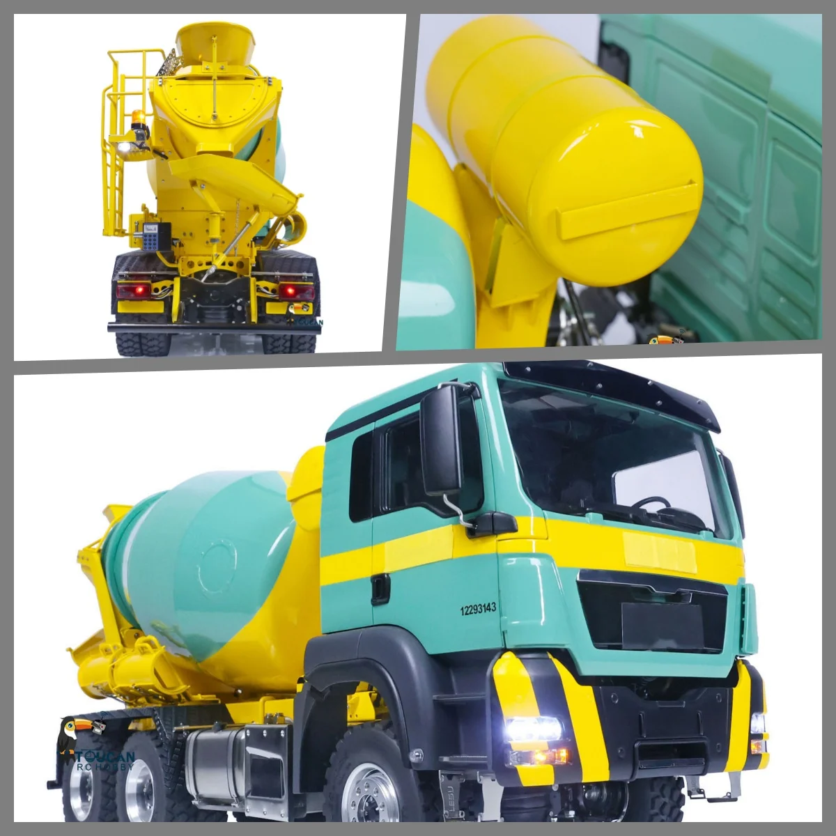 

LESU 1/14 Metal RC Mixer Truck 6X6 Painted Remote Control Agitating Lorry RC Trucks Light Sound Toys for Boy Construction Car