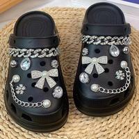 Fashionable and Popular Shoe Accessories 14/16Pcs Silver Butterfly Knot Set and Other Exquisite Shoe Decorative Accessories, Jewelry Can Be Used as a Gift