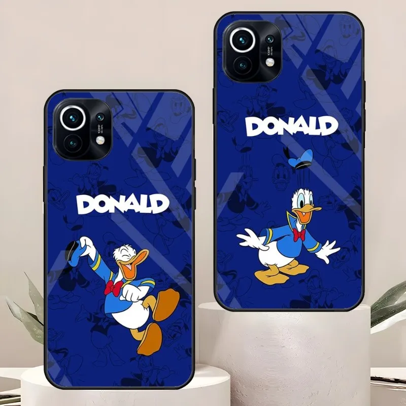 Donald Duck Phone Case For Xiaomi POCO F3 11 12 Pro X T Lite S Note 10 S 5G 8 A 9 Redmi Tempered Glass Coque