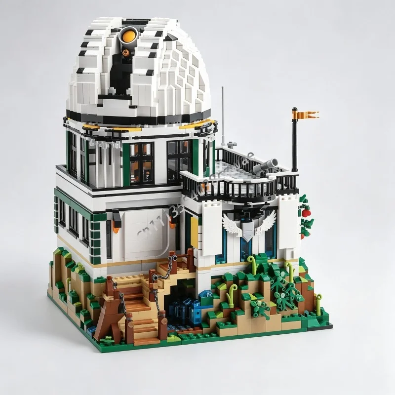 3876PCS Mountain View Observatory Science Building MOC Model DIY Educational Assembly Toy Home Ornament Festival Collection Gift