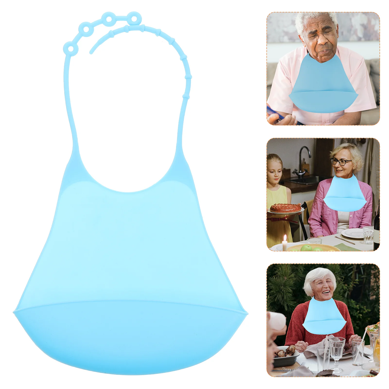 Adult Silicone Bib Costume for Kids Bibs Multi-function Clothing Protector Water Proof Elder