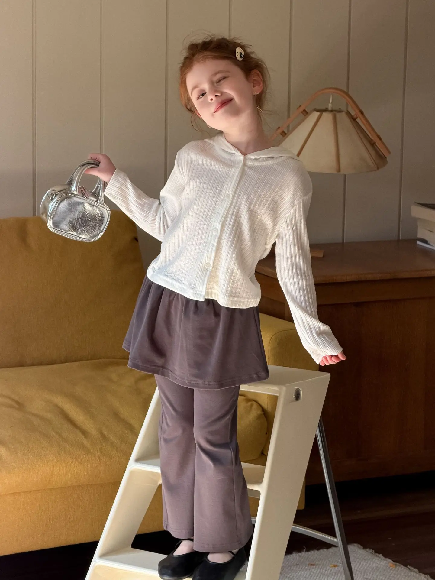 Girls' 2026 Spring Clothing New Korean Wear with Women's Treasure Fart Curtain Flared Pants