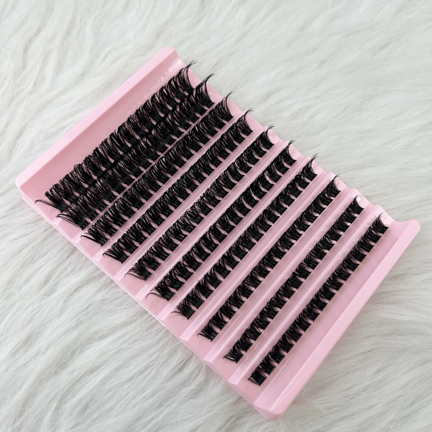 Mj 20/30/40/50d cluster cílios individuais c onda 8-16mm cílios postiços 10 linhas diy lash macio falso cilios extensão de cílios fazer