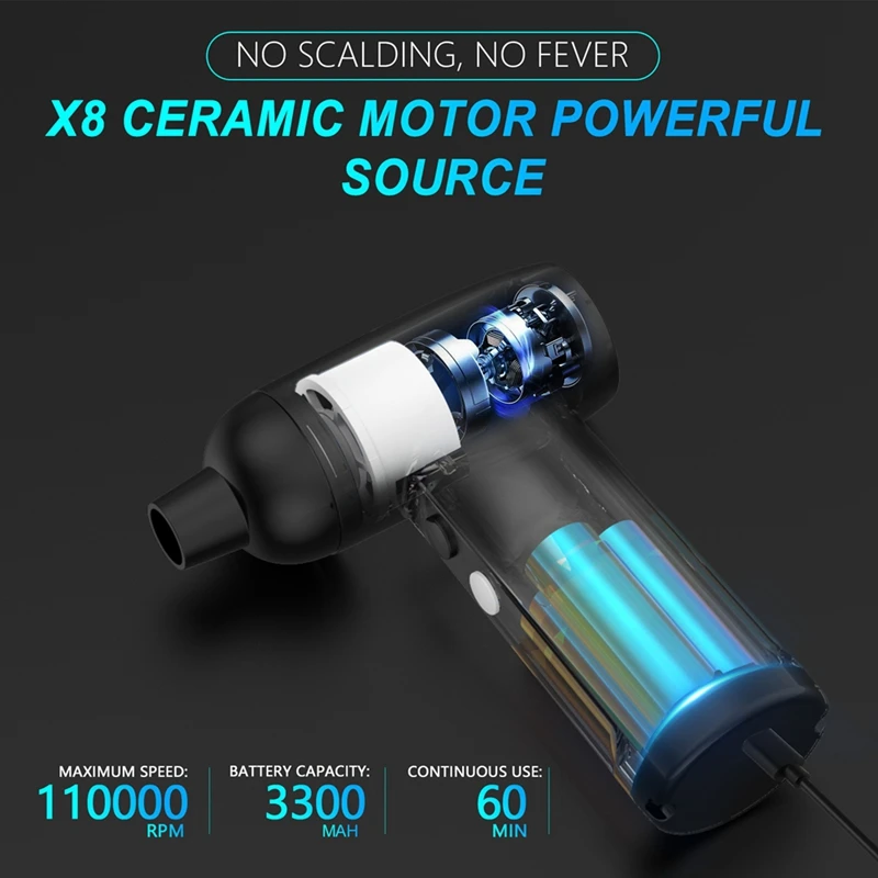 เอบี15- 110000   RPM ไฟฟ้า Jet Blower พัดลม Super Jet พัดลมรุนแรง Turbofan 12V มอเตอร์ความเร็วสูงสําหรับเครื่องมือไฟฟ้าในครัวเรือน