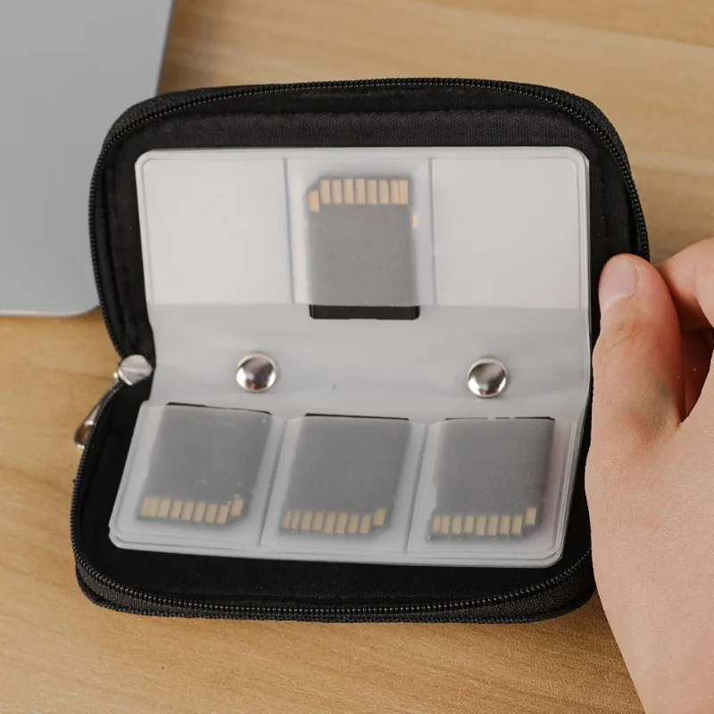 22 Slots Function Memory Card Cases Credit Holder for Micro SD ID Men Women Stick Storage Bag Carrying Pouch Protector