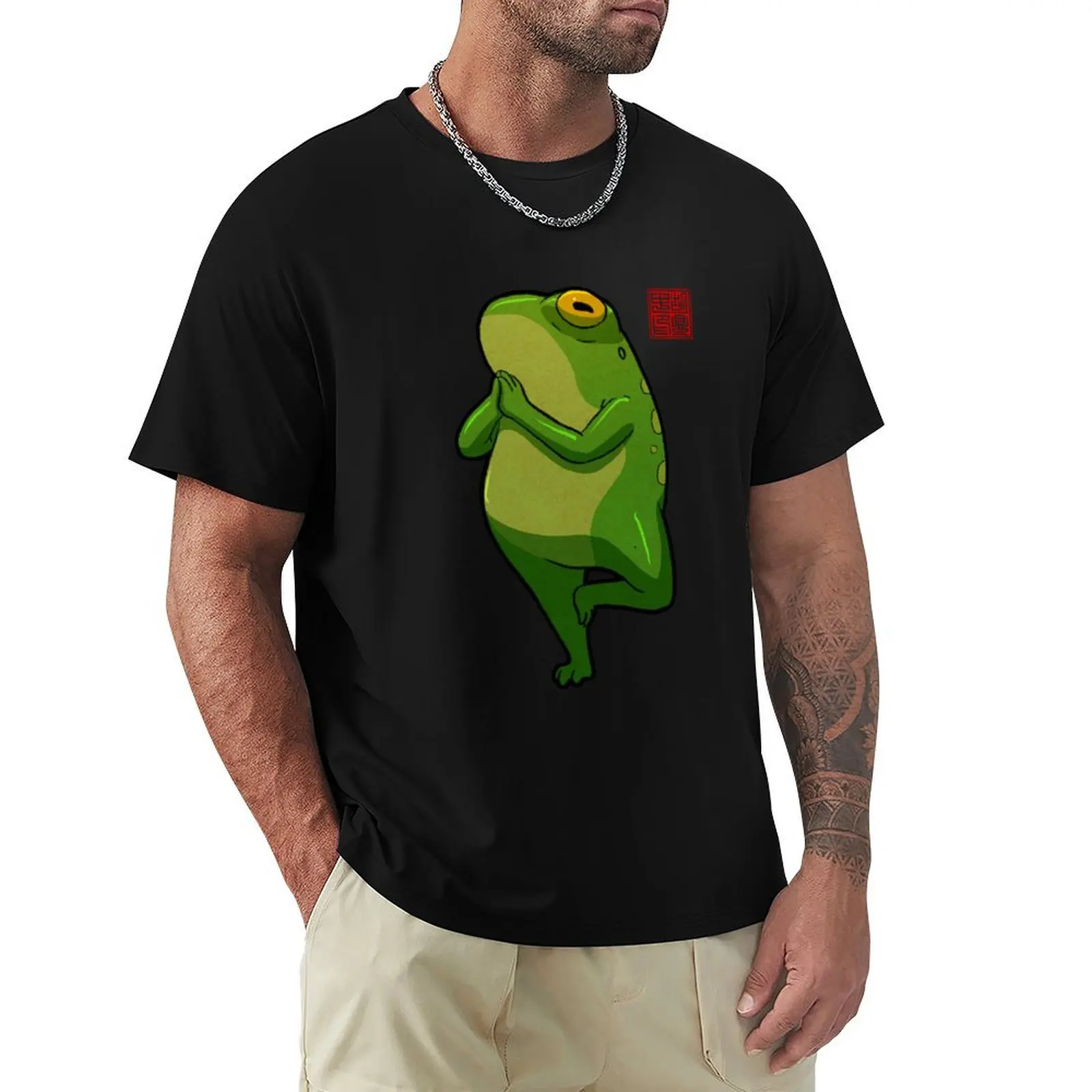 yoga frog tree pose vrikshasana T-Shirt Anti-Perspiration Workout Top